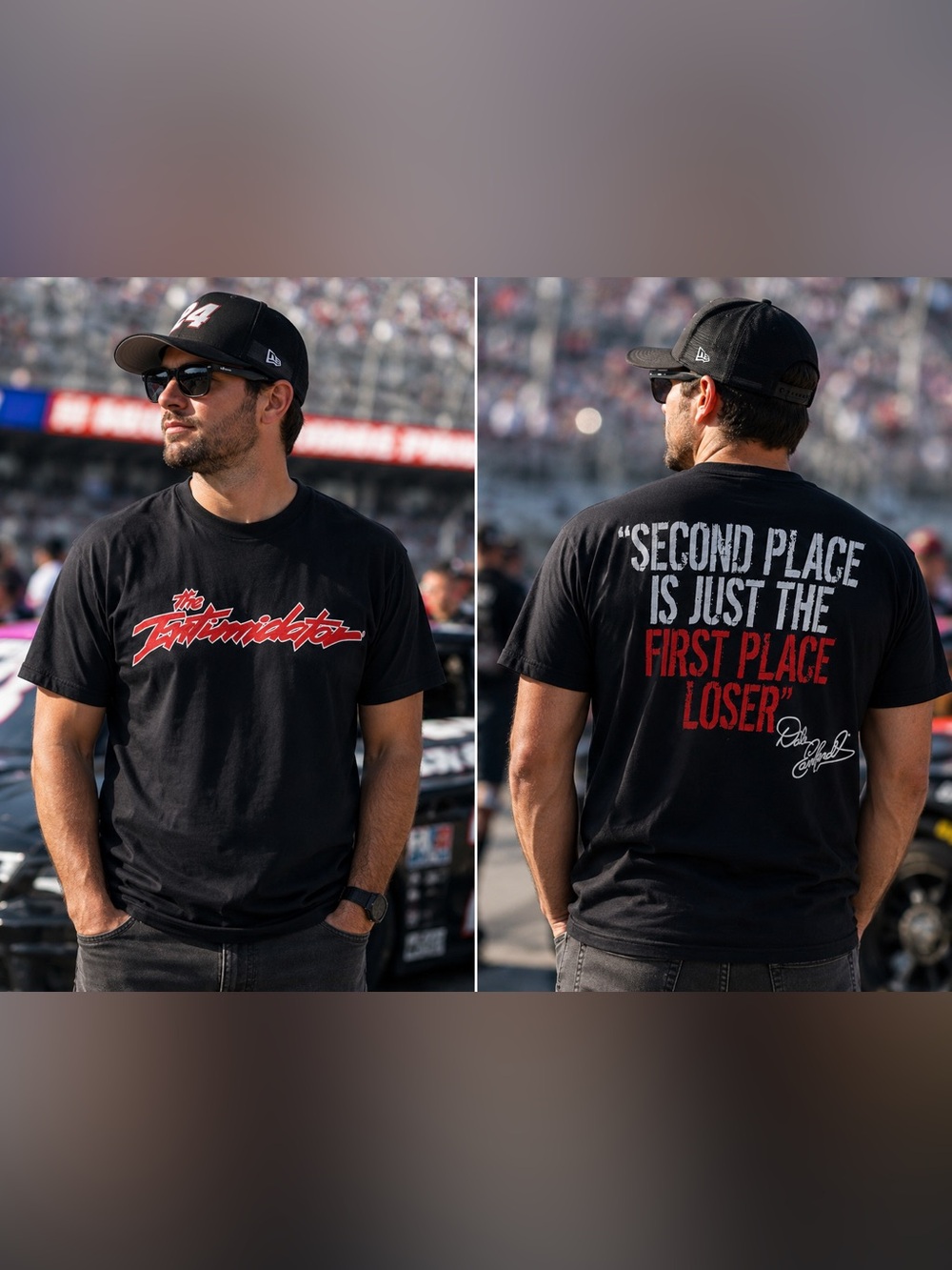 🆕 NWOT Fanatics Dale Earnhardt The Intimidator Men’s Small Black NASCAR T-Shirt